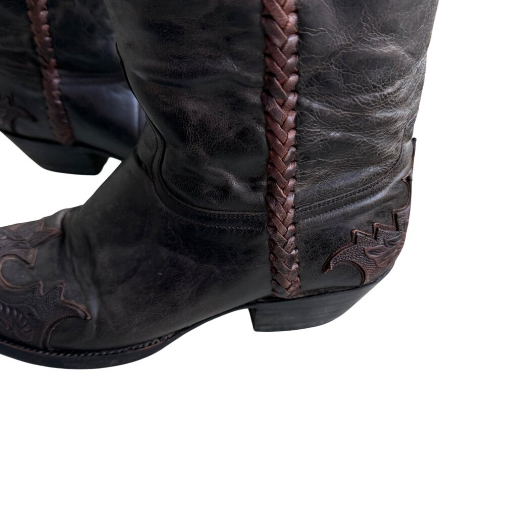 Old Gringo Julian Hand Tooled Cowboy Boots Men’s Size 8.5 D Women’s Size 10 - Picture 7 of 16